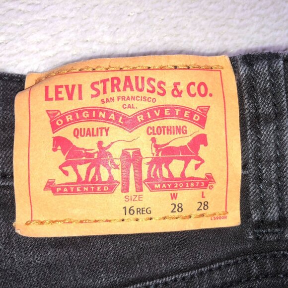 Levi's Women's 512 Jeans Size 16 Slim Taper Black Denim Classic Casual Travel - Picture 16 of 16